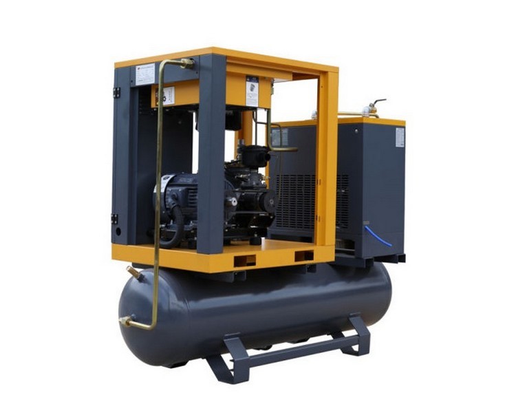 Tank Mounted Screw Compressor